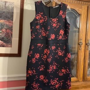 Black and red floral dress